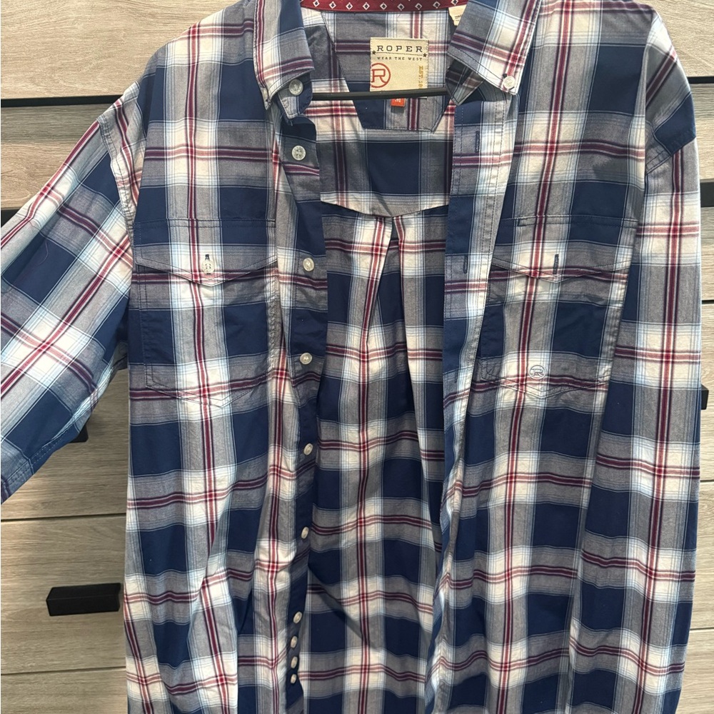 Roper Red and Blue Plaid Shirt